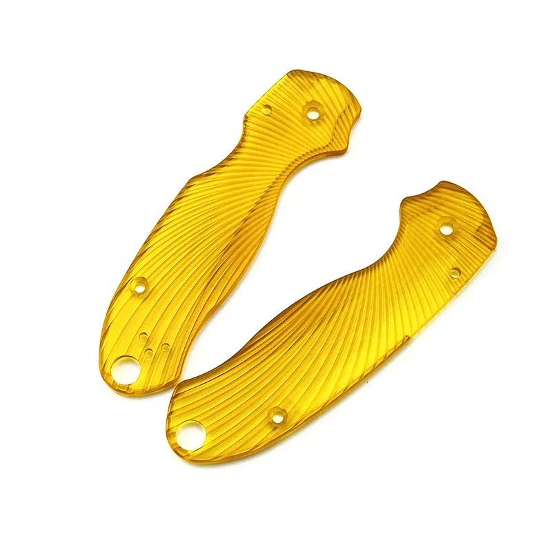 Básculas de cuchillo PEI personalizadas de estilo transparente, parches de mango para Spyderco C223 Para3 Paramilitary3, agarre de cuchillos, accesorios para hacer bricolaje - imagen 5