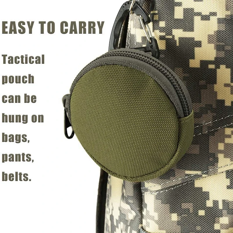 Bolsa táctica EDC para hombre, monederos, Mini llavero, llavero militar del ejército, bolsillo con cremallera, Cable USB, organizador de bolsa para auriculares - imagen 4