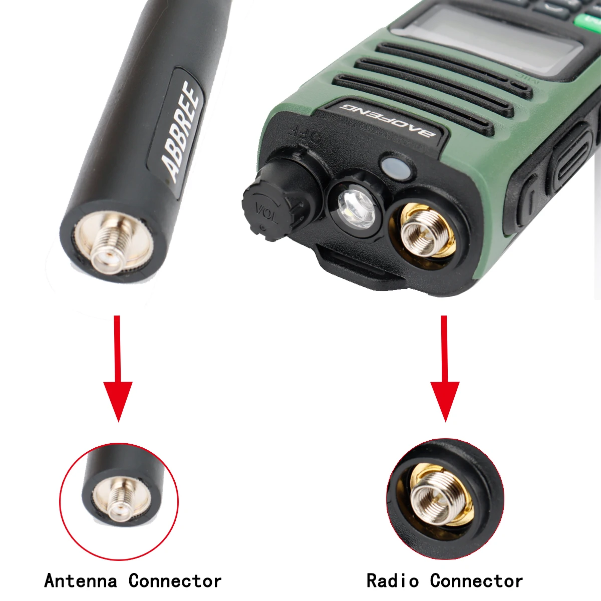 ABBREE GMRS-48CM CS antena táctica SMA-hembra ajustable plegable 462-467Mhz para Baofeng GM-15 Pro Ham Walkie Talkie - imagen 5