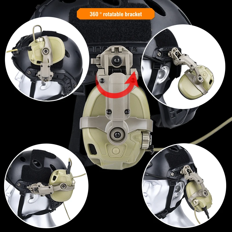 WADSN-adaptador táctico de 360 ° para soporte de soporte de amplificador giratorio para WENDY FLUX, accesorios de caza - imagen 2