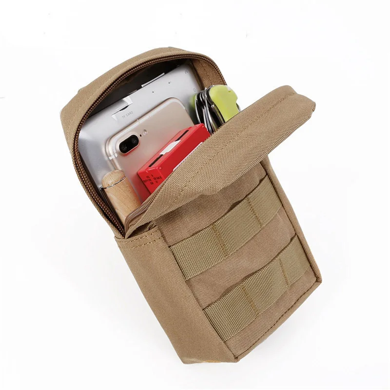 Bolsa Molle EDC para exteriores, paquete multiusos de nailon impermeable, bolsa táctica Universal para caza y acampada, bolsillo para accesorios MOLLE - imagen 4