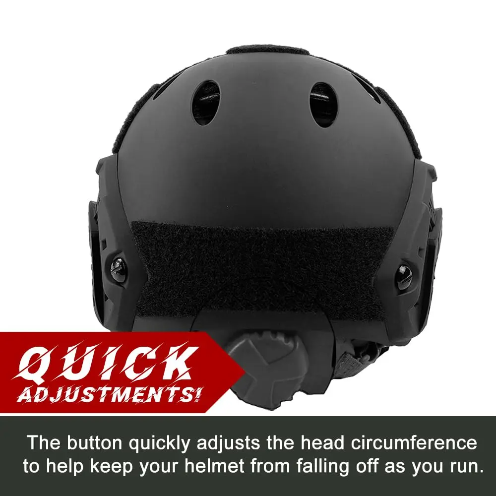 BOOIU Casco de defensa Personal, equipo táctico de Paintball, rápido, PJ - imagen 5