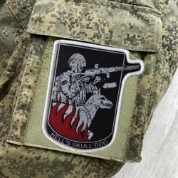 Skeleton Soldier Print Patch Tactical Vest Hook and Loop Patches for Clothing Decorative Morale Badge Backpack Sticker Armband