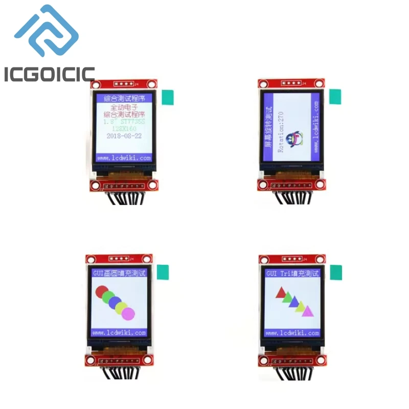 Módulo de pantalla tFT lCD de 1,77 ", 1,8 pulgadas, pantalla a color, puerto serie sPI, requiere al menos 4 iO - imagen 3