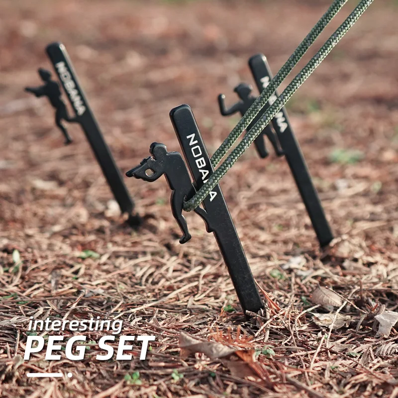 Uñas de figura para acampar al aire libre, 20Cm, 4 juegos de accesorios para tienda de campaña, clavos fijos a prueba de viento - imagen 2