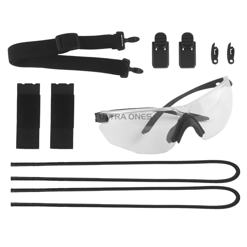 Gafas tácticas Airsoft para tiro, gafas de sol a prueba de viento, multiusos, para motocicleta, ciclismo, gafas seguras para exteriores, equipo para casco - imagen 2