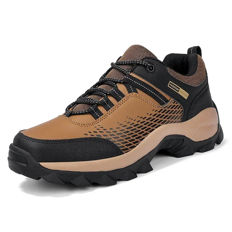 Zapatos de senderismo para hombre, botas de combate impermeables, zapatos informales antideslizantes para hombre, nuevas zapatillas de entrenamiento resistentes al desgaste para exteriores 2025 - imagen 2