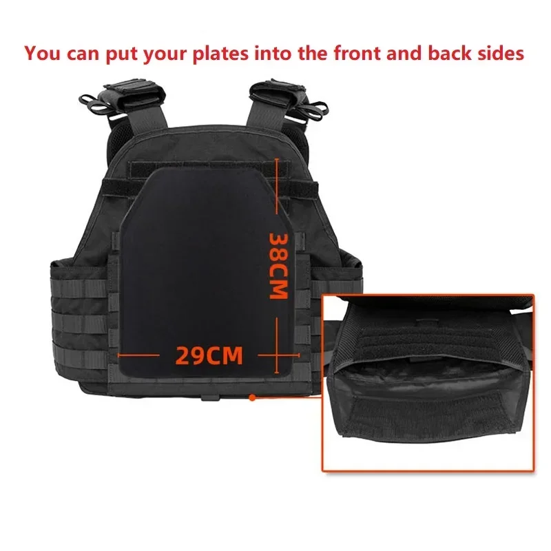 Nuevo chaleco de combate para hombre, chalecos tácticos ligeros desmontables rápidos, portador de placa de engranaje Multicam negro, accesorios militares Molle Airsoft - imagen 4