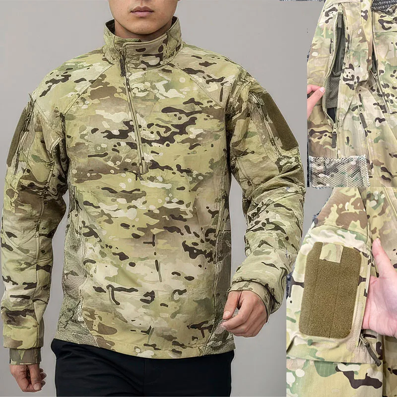 ACE camisa térmica gruesa manga larga camuflaje hombre invierno