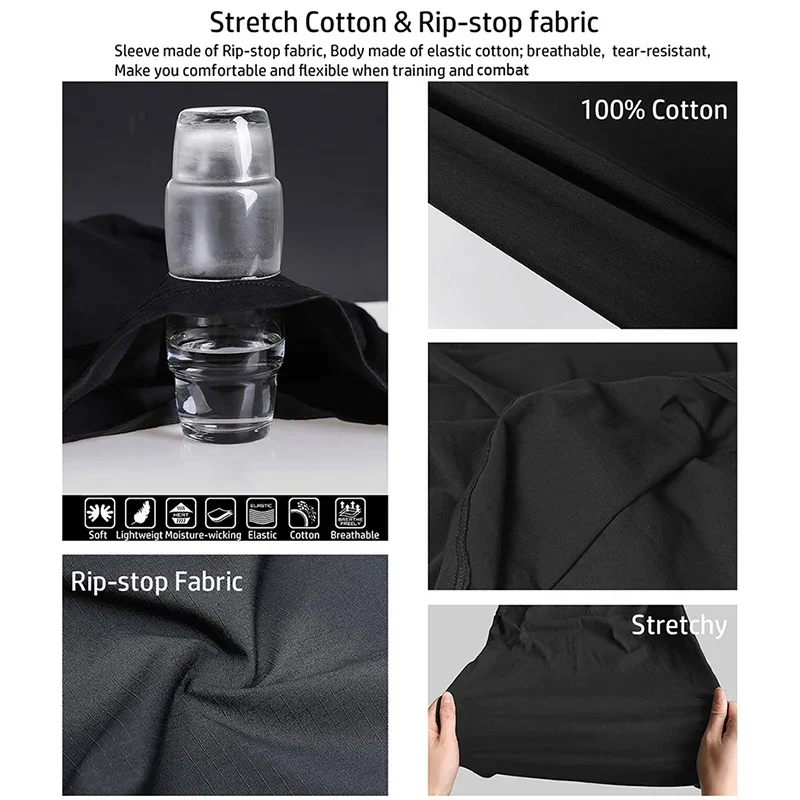 Camisa de manga larga de combate para hombre, camisa táctica de algodón con cremallera, ropa de caza, 1/4 - imagen 4