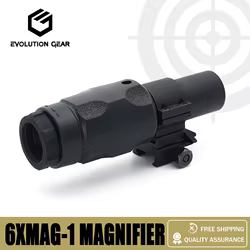 Lupa 6XMAG-1 6X con soporte óptico para caza Airsoft con marcas originales completas