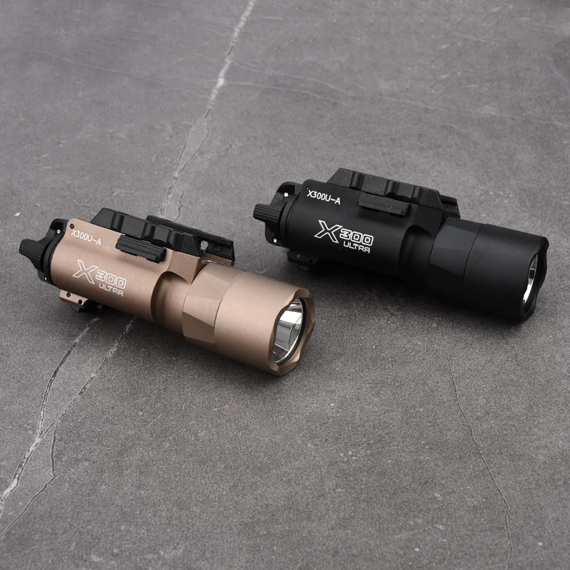 Táctica surefir x300u linterna LED blanco flash pistola de caza arma explorador accesorios de pistola de aire ligero guía Militar fija de 20 mm - imagen 2