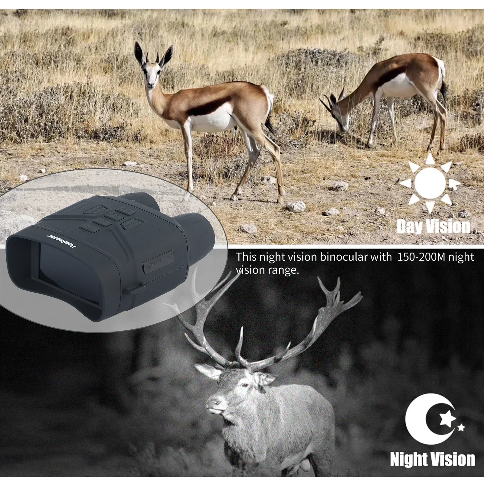 Binoculares visión nocturna digitales con infrarrojos para caza - imagen 5