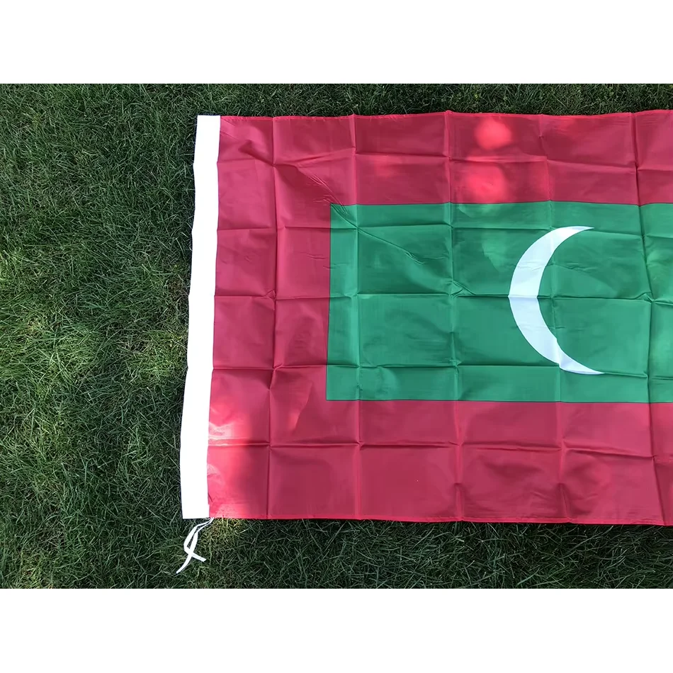 BANDERA DE CIELO 90*150 cm Maldivas Bandera Nacional de Maldiviana poliéster Banner colgante para decoración - imagen 5