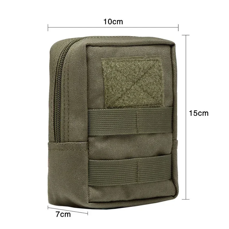 Bolsas de cintura tácticas, bolsa Molle multiherramienta, paquete de cintura con cremallera, accesorio de hungitng para exteriores, bolsa de cinturón duradera, MINI nailon 1000D - imagen 2