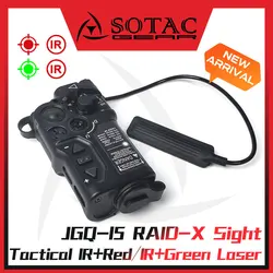 SOTAC RAID-X Linterna táctica con IR verde, rojo y láser alta potencia
