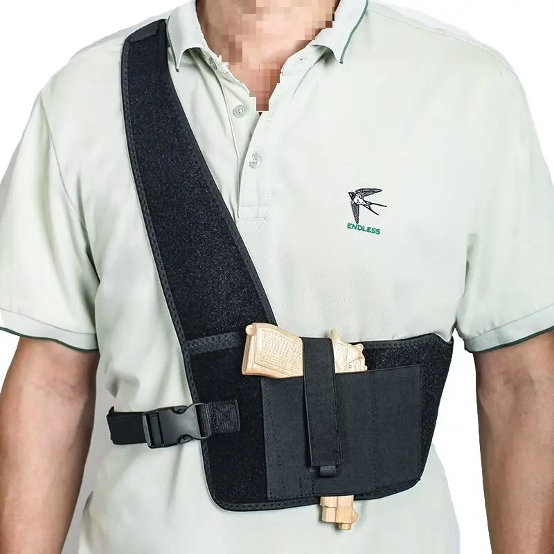 Funda para pistola de axilas de liberación rápida para caza al aire libre Glock oculto 17 19/CZ P09/P226/1911/M9 bolsa oculta para el pecho - imagen 3