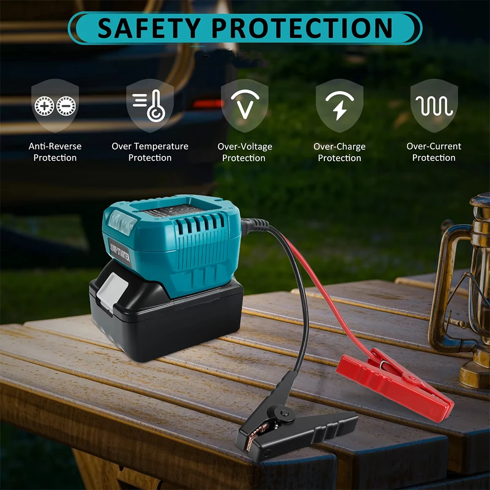 Arrancador de emergencia para coche – Compatibilidad Dewalt Makita - imagen 5