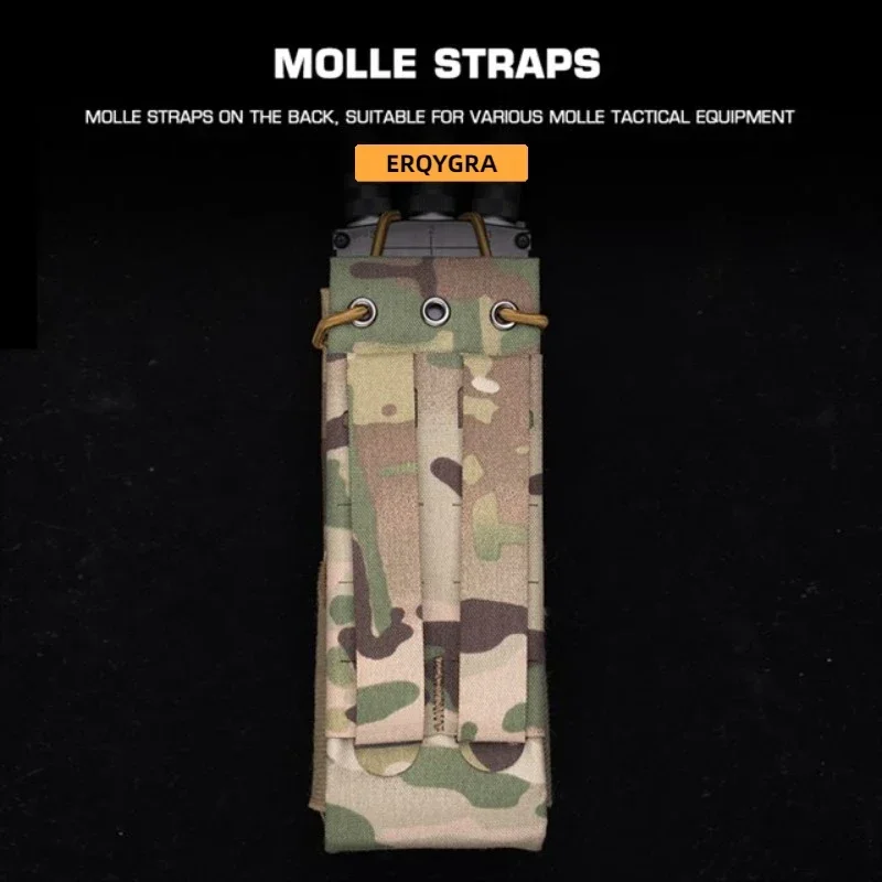ERQYGRA-bolsa táctica de Radio Universal estilo F, sistema Molle, accesorios de Paintball, riñonera CS Wargame, funda para caza al aire libre - imagen 4