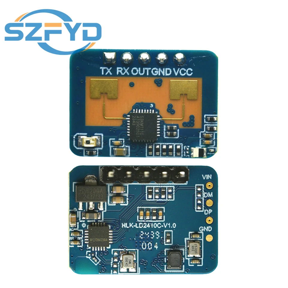 Sensor radar LD2410C 24GHz detección presencia humana