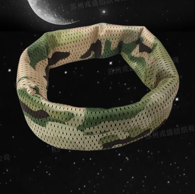 Máscara táctica de camuflaje ligera y transpirable, polaina para el cuello, Bandana para la cara, bufanda para caza, senderismo y acampada - imagen 4