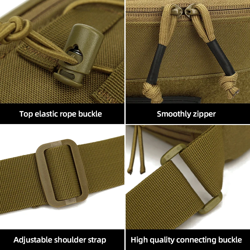 Bolsa táctica MOLLE bandolera riñonera para pecho escalada aire libre - imagen 5