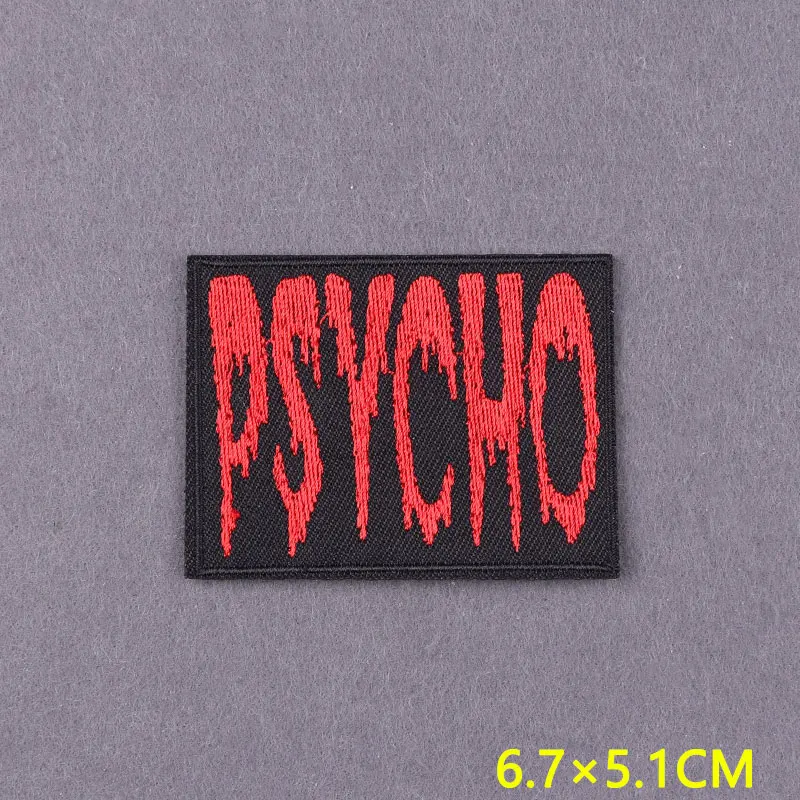 5 unids/lote parche bordado palabras parches para ropa DIY lema rayas planchar en parches en la ropa insignias divertidas en la mochila - imagen 3