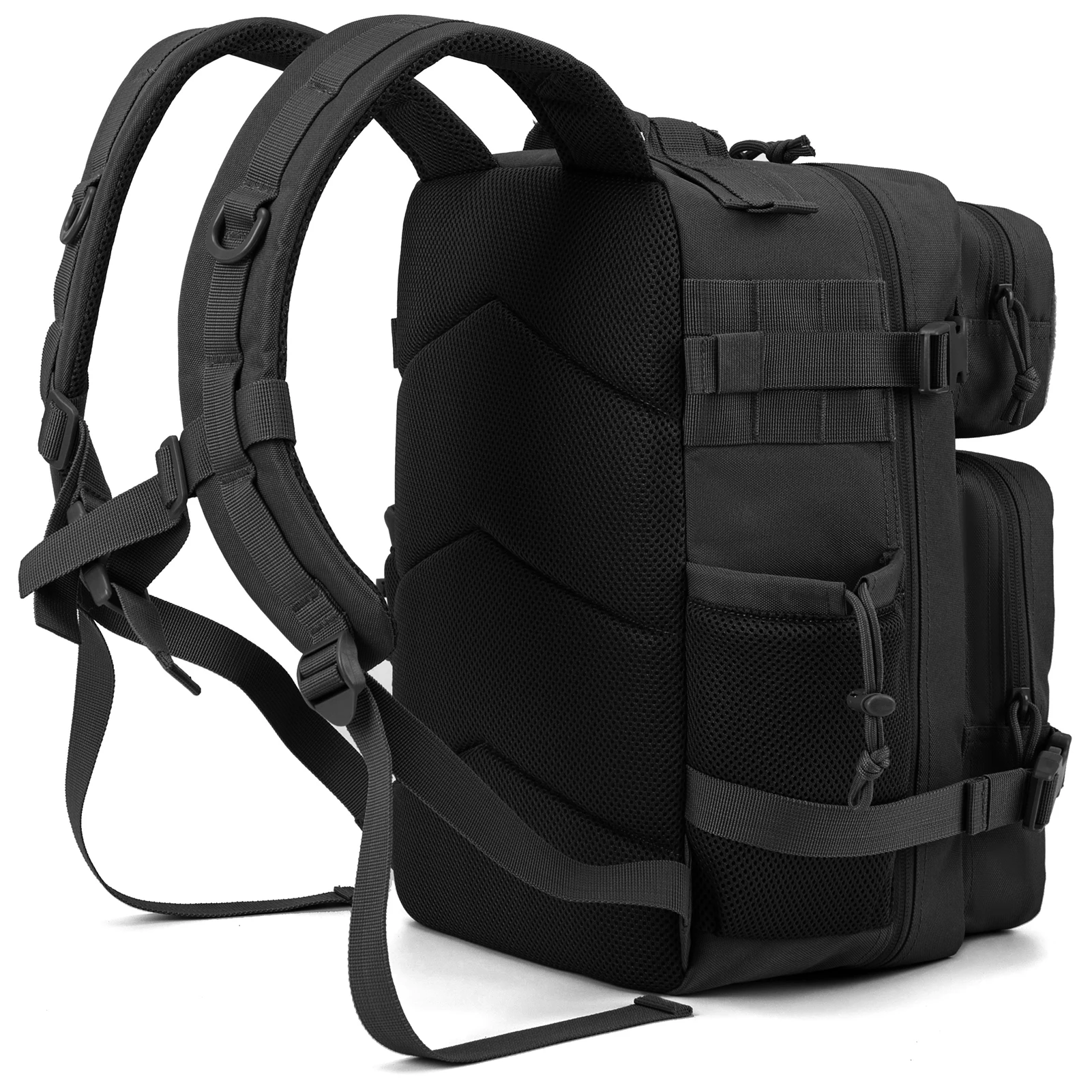 Mochilas tácticas de gimnasio de 25L para hombre, mochila Molle para gimnasio, mochila de viaje para senderismo con portavasos dobles, bolsa pequeña para insectos - imagen 3