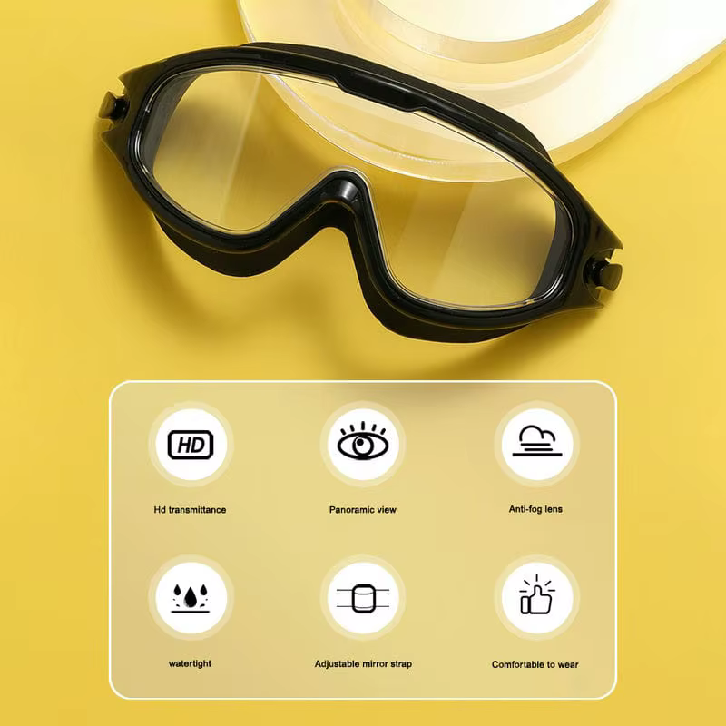 Gafas de natación antiniebla con tapones – Silicone ajustables HD para buceo y surf - imagen 2