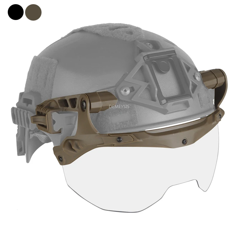 Casco táctico Wendy, gafas plegables para caza al aire libre, tiro, casco Airsoft, montaje en riel, gafas de protección, accesorios para casco
