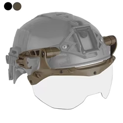 Casco táctico Wendy, gafas plegables para caza al aire libre, tiro, casco Airsoft, montaje en riel, gafas de protección, accesorios para casco