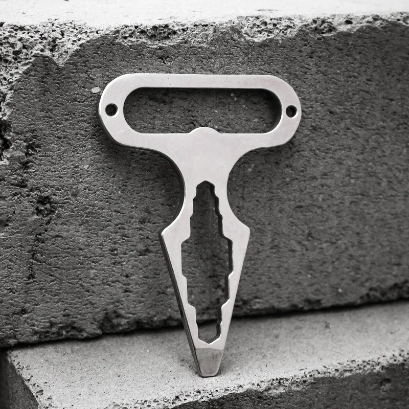 Herramienta EDC colgante de llave de tornillo de llave de ángulo interior multifuncional de autodefensa para hombres y mujeres al aire libre - imagen 4