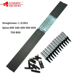12 Uds 0,001 flechas eje de tiro con arco ID6.2MM columna vertebral 300 340 400 500 600 700 800 arco compuesto tiro de caza