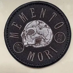 MEMENTO MORI Parche táctico Velcro para mochila - calavera bordada
