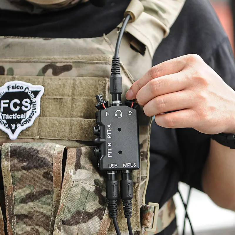 MPU5 Auriculares tácticos CNC de metal dual PTT para comunicación por radio bidireccional - imagen 4