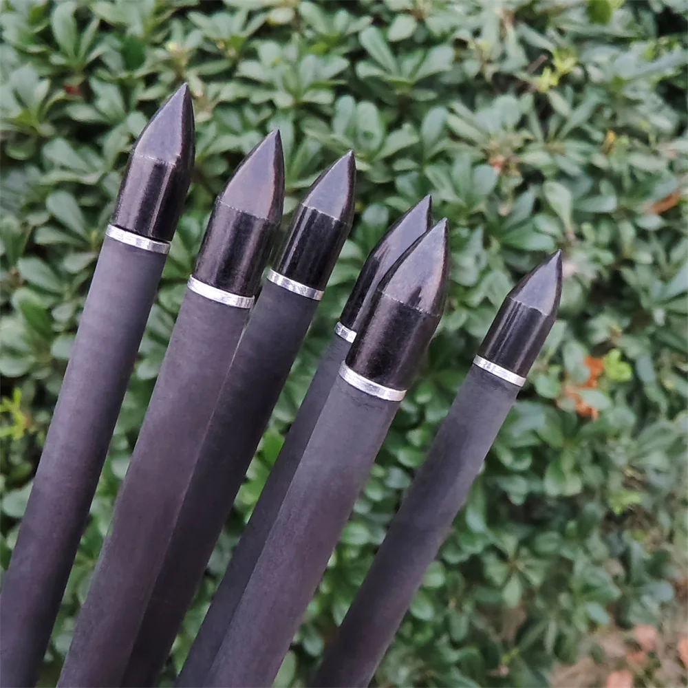 Flecha de ballesta de 7,5 "/15", tiro con arco ID6.2mm OD7.4mm, eje de carbono puro, tiro con arco, pernos de ballesta de caza, puntas de flecha de 100Gr, 6/12 unidades - imagen 5