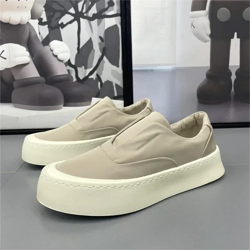 Zapatos informales de seda de hielo para hombre, zapatos con plataforma de alta calidad, zapatillas transpirables para exteriores, calzado de diseñadores, Tenis para Hombres - imagen 2