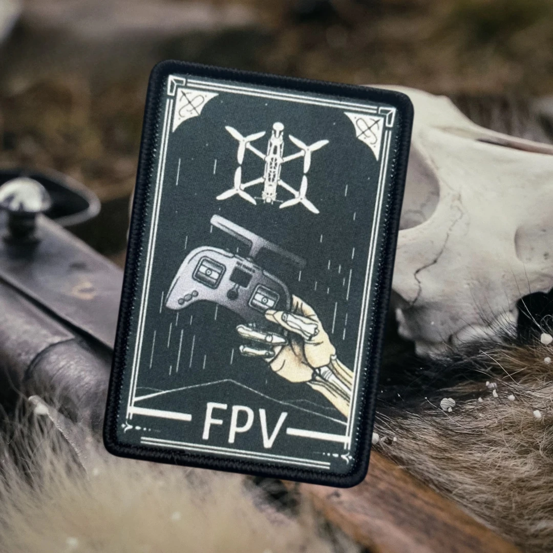 Parche para operador de Dron, insignia de moral táctica, emblema del ejército militar, pegatina para mochila, parches de gancho y bucle impresos "FPV" para ropa - imagen 4