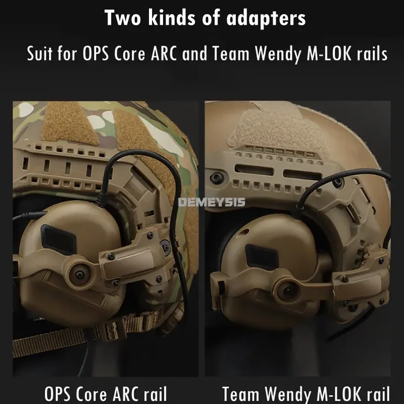 Soporte de riel para casco de tiro al aire libre, soporte de riel para auriculares rápidos OPS Wendy, adaptador de cascos - imagen 2