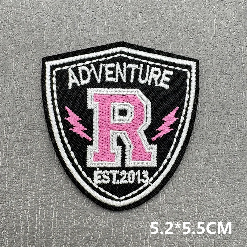 Parche de dibujos animados, parches bordados DIY para ropa, insignia de rayas, parches de letras/dados para chaqueta, parche para planchar en ropa - imagen 4