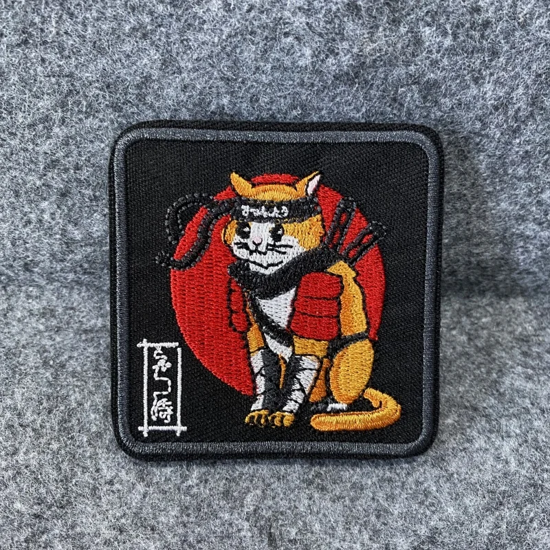 Parches bordados samurái japoneses, emblemas de gancho y bucle, mochila táctica, pegatina de ropa, insignia de moral, brazalete, parche militar - imagen 3