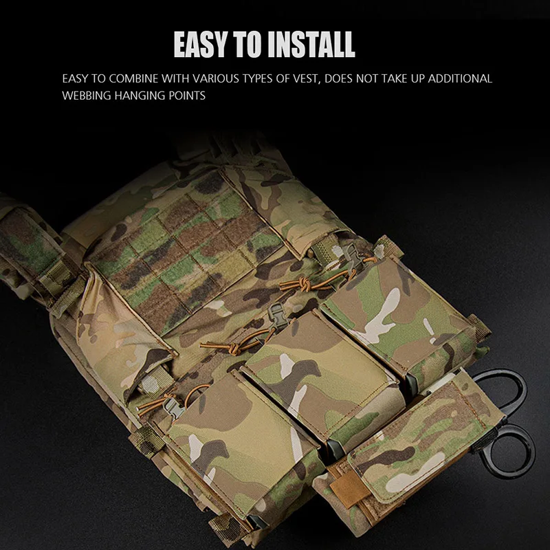 Bolsa de torniquete táctico, soporte para cizallas de Trauma EMT, bolsa de almacenamiento EDC, linterna, gato, tijera médica, bolsa de cinturón Molle - imagen 4