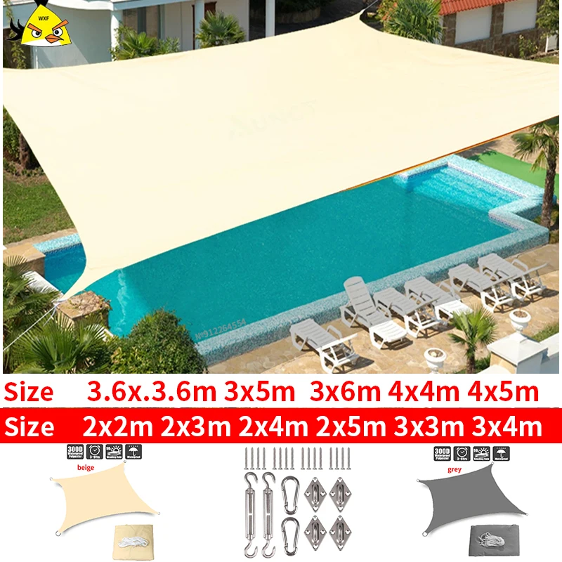 Sombrilla ultravioleta 420D impermeable para techo de jardín, toldo cuadrado rectangular para piscina, tienda de campaña - imagen 2