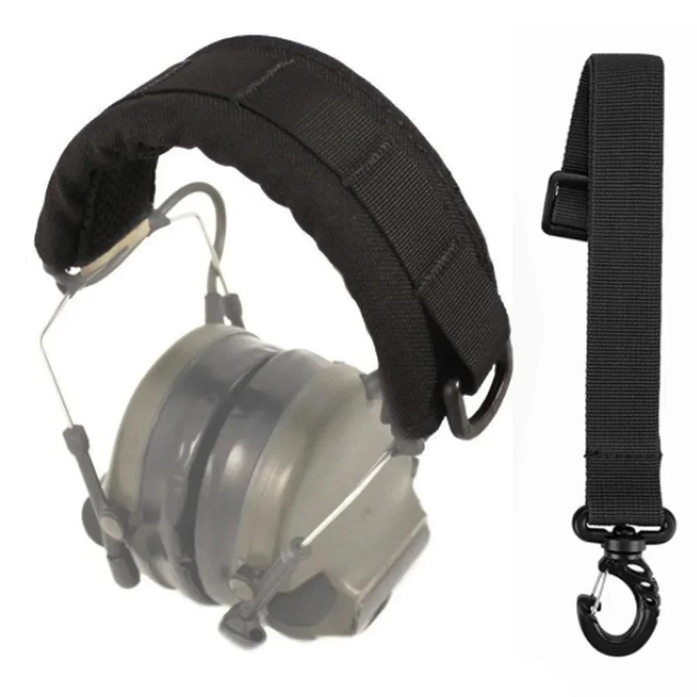Funda Modular táctica para auriculares, diadema Molle, funda protectora militar para micrófono y auriculares, orejera para caza, correa de soporte para auriculares - imagen 2