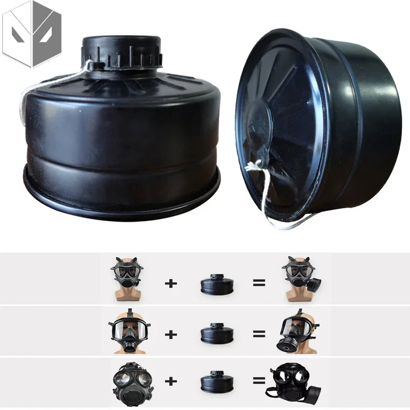Cartucho de filtro de gas o humo de ácido amoniaco orgánico, interfaz de aleación negra de 40MM, filtros reemplazados, protegen la seguridad para máscara MF14 - imagen 3