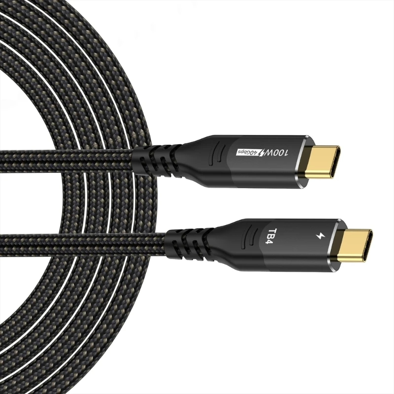 Cable USB4 compatible con 4, 8K, 40Gbps, soporte transferencia, carga rápida 100W, Cable datos USB4.0 tipo - imagen 4