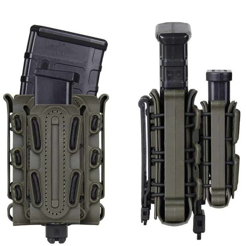 2 unids/set Molle revista bolsa 5,56 7,62 9mm Mag funda Rifle pistola Magaizne estuche protector para AR15 M4 AK Glock 17 M9 Universal