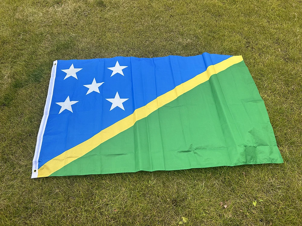 SKY FLAG Bandera de las Islas Salomón 90x150cm Bandera colgante de poliéster con impresión digital de Islas Salomón para pancarta de celebración - imagen 2