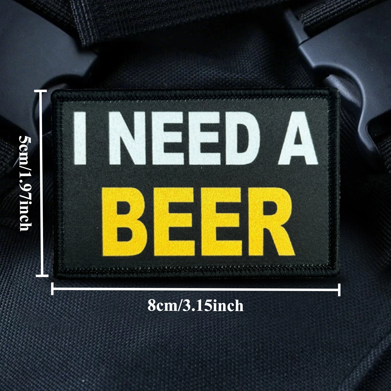 Parche táctico I Need A Beer, parches divertidos de gancho y bucle, brazalete, insignia de moral del ejército militar, pegatinas para mochila - imagen 2