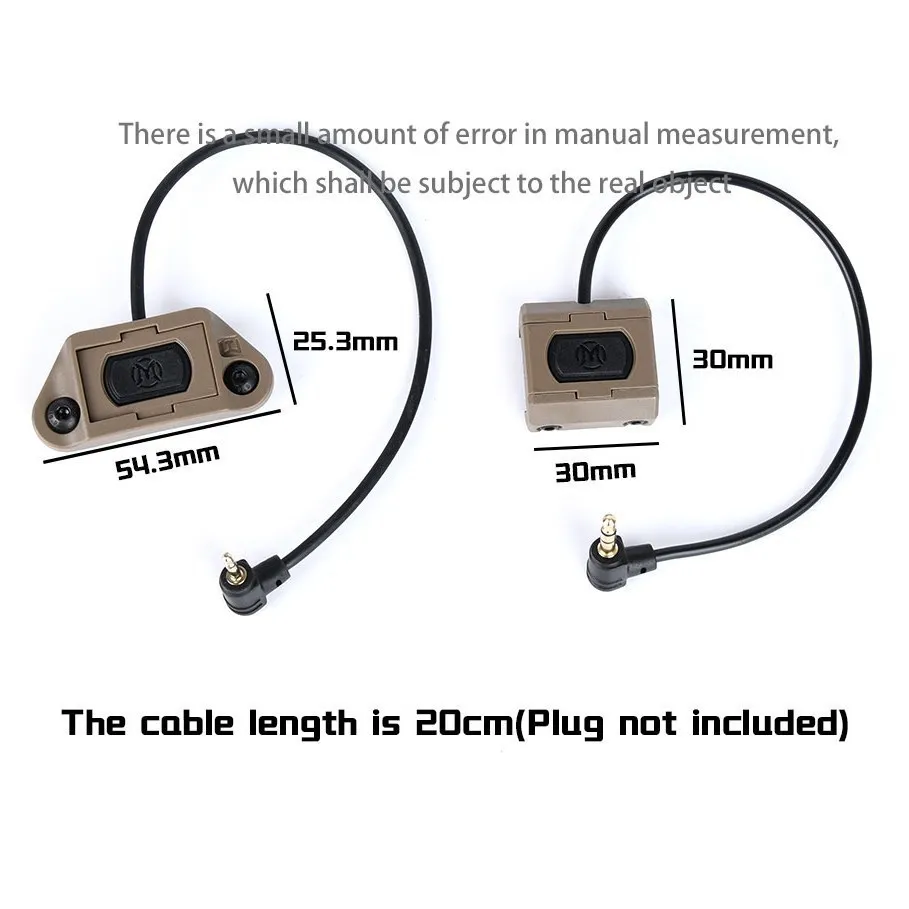 Modbutton-botón de interruptor de presión trasera, control remoto táctico, doble función, para DBAL PEQ M300 M600, accesorios de linterna para arma de caza - imagen 4